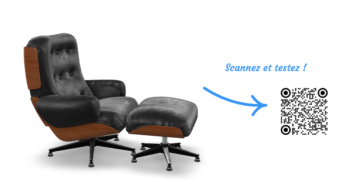 Experience ar fauteuil 3D avrc QR code